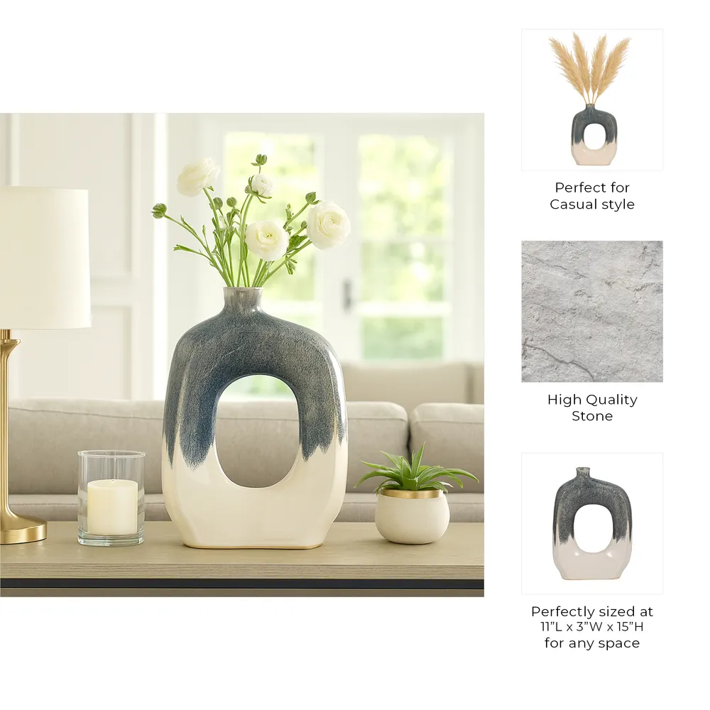 BRICE BLUE VASE 16 (IN)