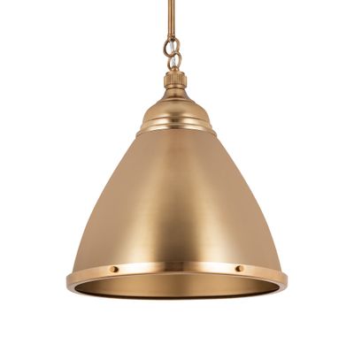 Katelyn 15″ Wide 1-Light Pendant - Satin Brass
