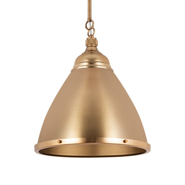 Katelyn 15'' Wide 1-Light Pendant - Satin Brass