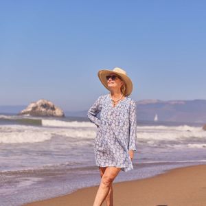 Coral Garden Cotton Pintuck Beach Cover Up 7