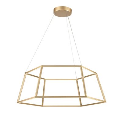 Minimalist 23.25'' Wide Integrated LED Chandelier - Soft Gold