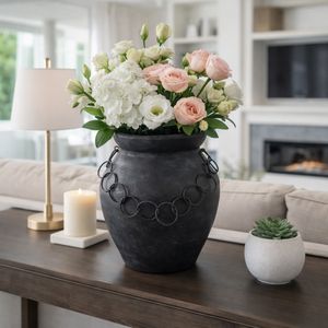 TILTONBEACH BLACK VASE 12 (IN) 2