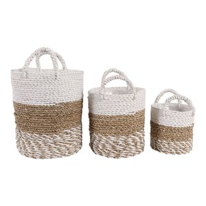 BURTONGROVE SET OF 3 BROWN PLANTER 13 (IN) 5