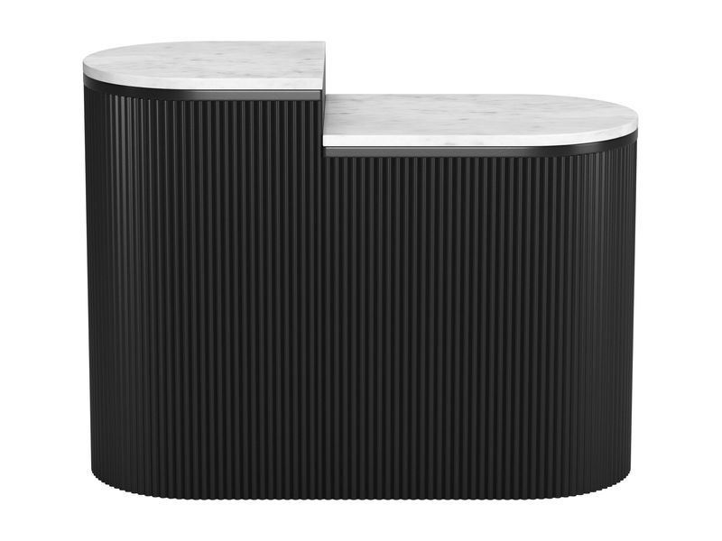 Ormara Side Table Set White & Black 6