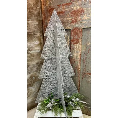 Silver Wire 3D tree 40in