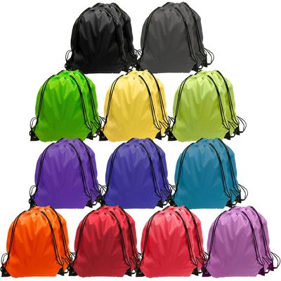 NYLON DRAWSTRING BACKPACK - ASST SOLIDS