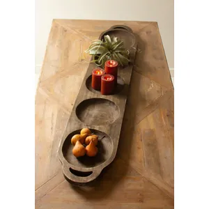 Dark Brown Giant Wood Tray 6