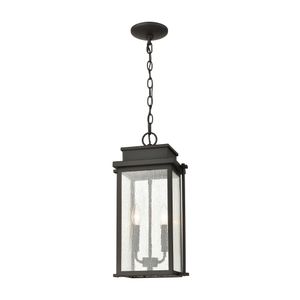 Braddock 10'' Wide 2-Light Outdoor Pendant - Architectural Bronze 1