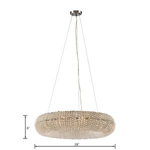 Crystal Ring 28'' Wide 10-Light Chandelier - Polished Chrome 2