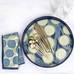 Wynn  Round Lacquer Serving Tray 3