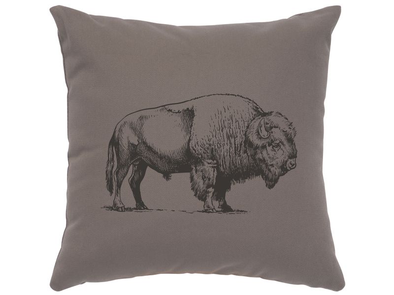 Image Pillow - Buffalo - Cotton Chrome 1