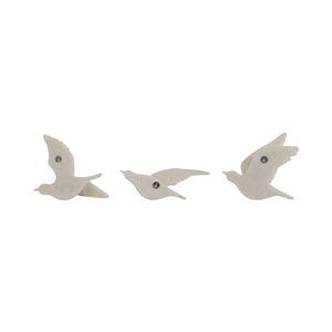 RUEMOOR SET OF 3 WHITE WALL SCULPTURES 13 (IN) 8