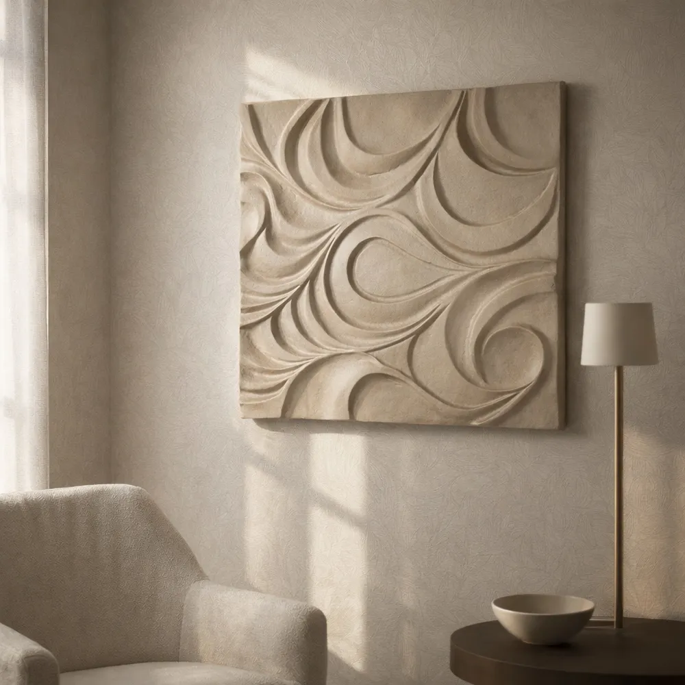 DECKERMOOR TAN WALL SCULPTURE 36 (IN)