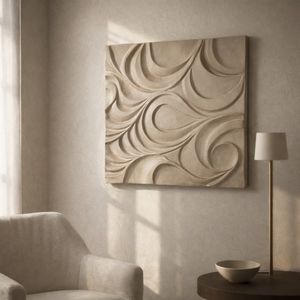 DECKERMOOR TAN WALL SCULPTURE 36 (IN) 10