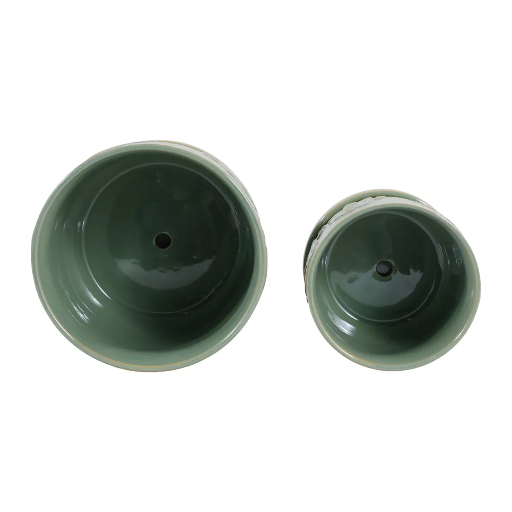 HOBARTGATE SET OF 2 GREEN PLANTER 7 (IN)