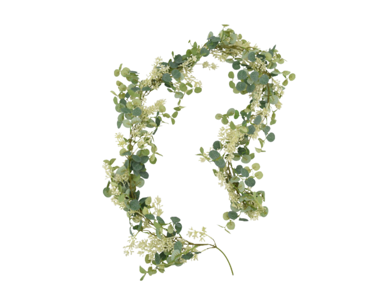 70" Eucalyptus & Cream Berry Garland 1