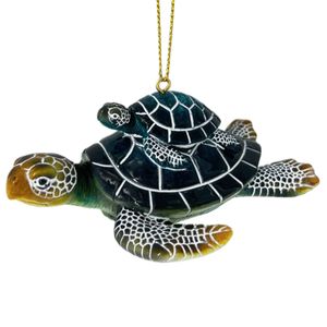 3-3/4" MOTHER AND BABY TURTLE ORNAMENT 1