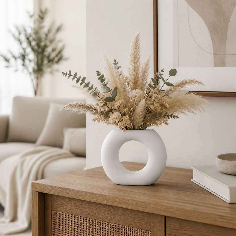HANNAHLAND WHITE VASE 5 (IN)