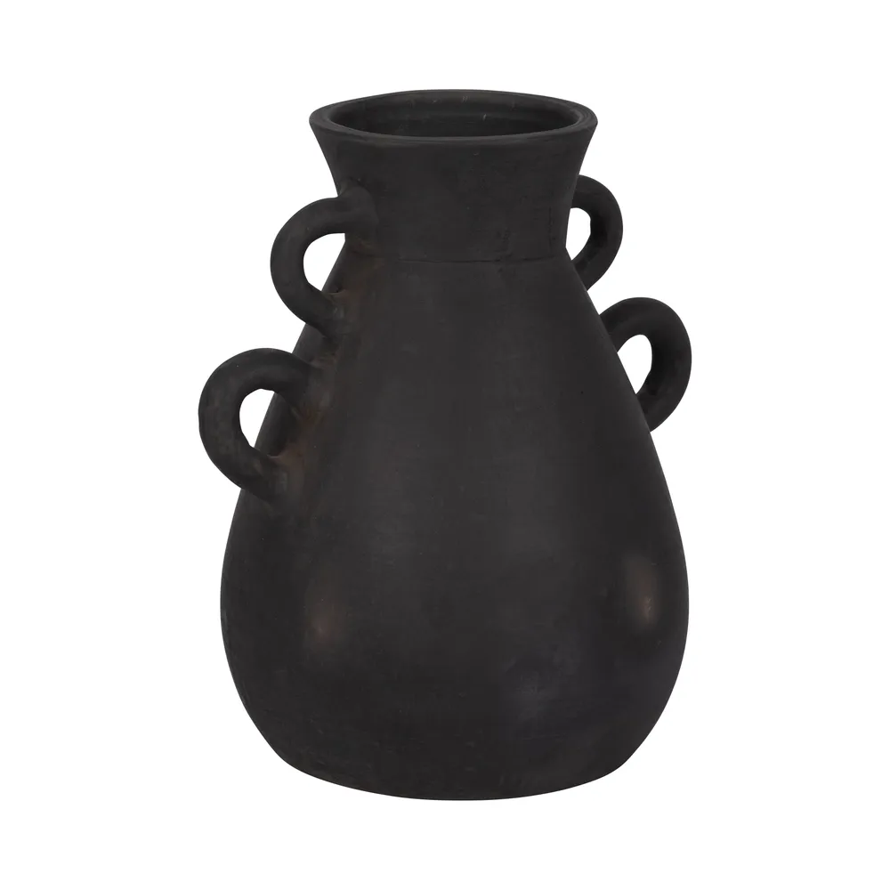 ARLOBEACH BLACK VASE 12 (IN)
