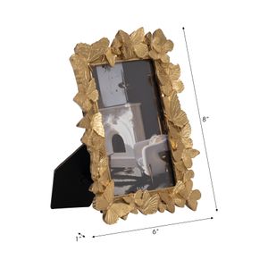 RESIN, 4X6 BUTTERFLIES PHOTO FRAME, GOLD 7
