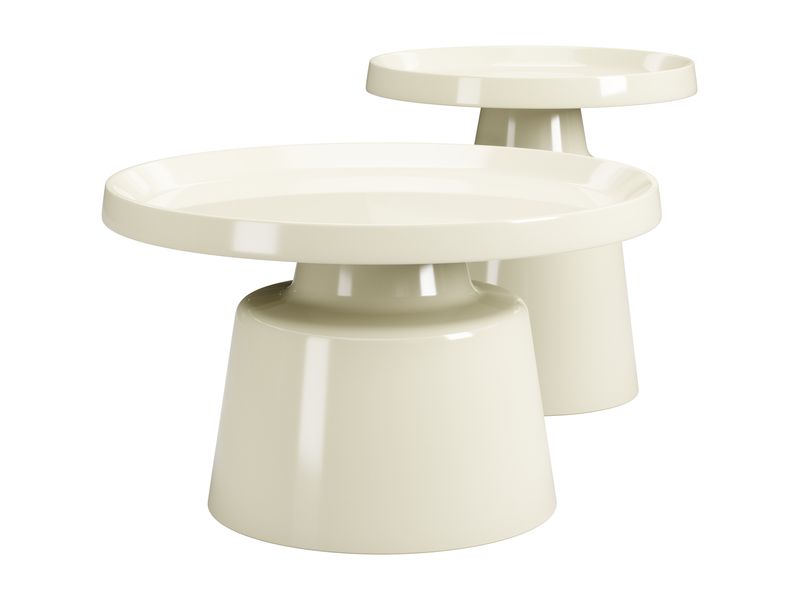 Beurre Coffee Table Set Ivory 4