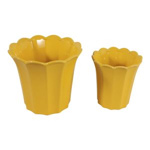 DEANGROVE SET OF 2 YELLOW PLANTER 7 (IN) 4