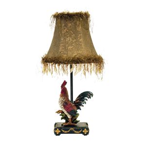 Petite Rooster 19'' High 1-Light Table Lamp - Multicolor 7