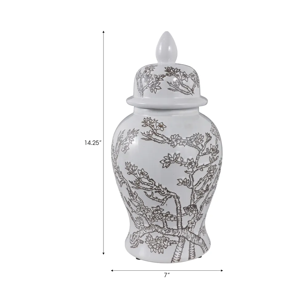 BARTONRUN WHITE CHINOISERIE 15 (IN)