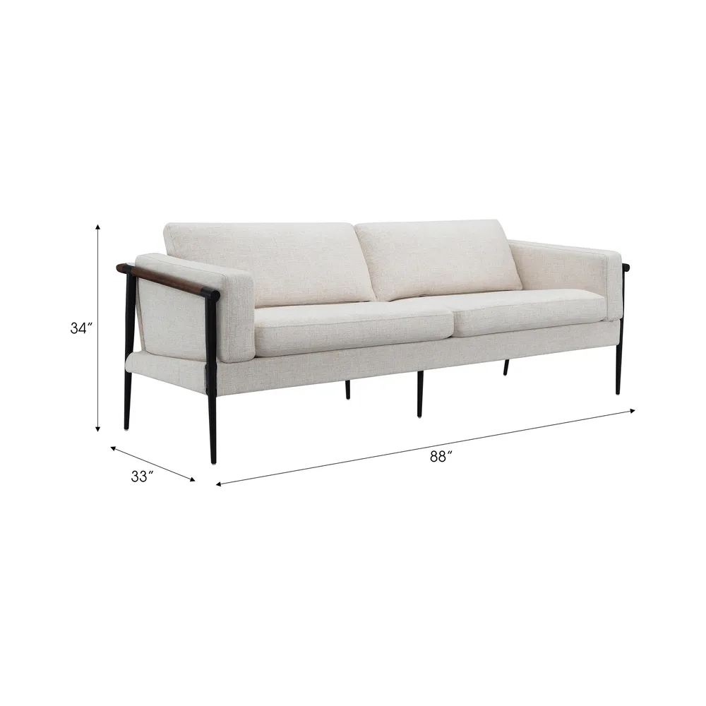 BURTONSHAW GRAY SOFA 34 (IN)