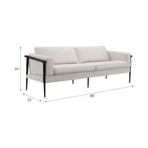 BURTONSHAW GRAY SOFA 34 (IN) 9