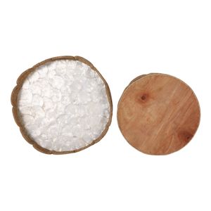 ETHANHOLM SET OF 2 IVORY TRAY 5 (IN) 7