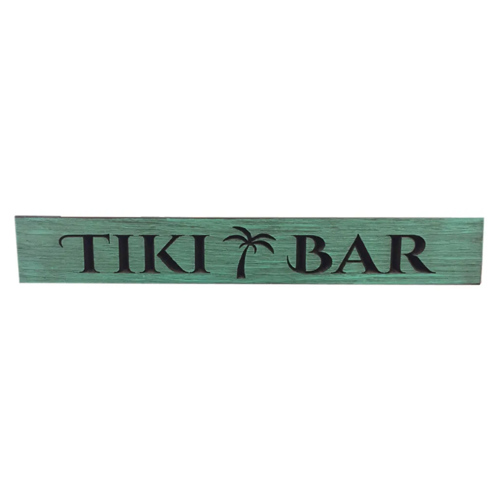 24" USA TIKI BAR ROUTED BARNWOOD SIGN