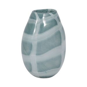 PEARLCREST BLUE GLASS VASE 13 (IN) 4