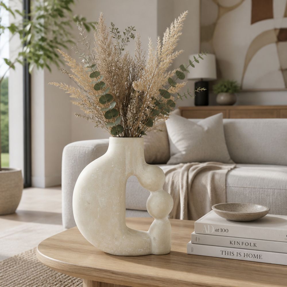 FERNMOOR IVORY VASE 14 (IN)