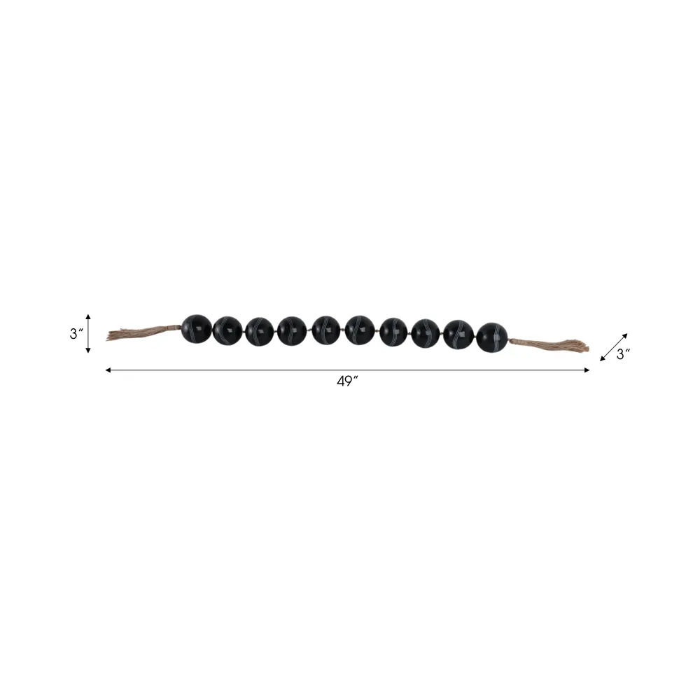 GORDONSTONE BLACK BEAD 3 (IN)