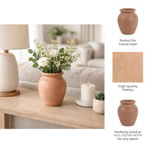 HAWLEYWORTH BROWN VASE 7 (IN) 11
