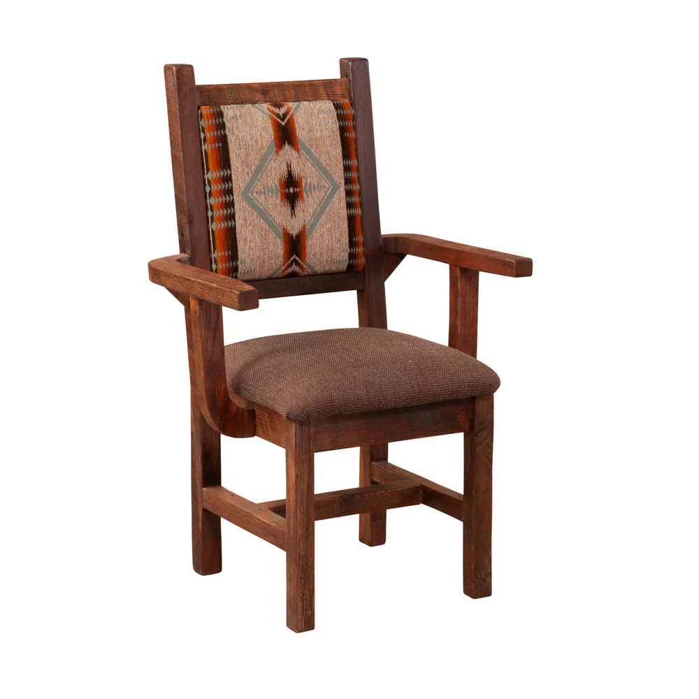 Barnwood Colonial Arm Chair - Customer Fabric