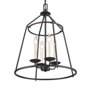Ellisville 17.25'' Wide 4-Light Chandelier - Matte Black 5