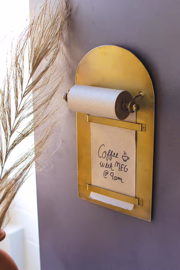 Antique Brass Magnetic Note Roll
