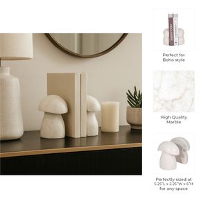 CHASEVALE SET OF 2 WHITE BOOKENDS 6 (IN) 9