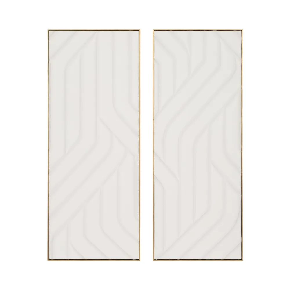 RAMONASTONE SET OF 2 WHITE ART 59 (IN)