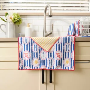 Mediterranean Market Waffle Weave Tea Towel 2