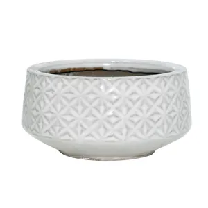 ALICEWORTH SET OF 2 WHITE PLANTER 11 (IN) 3