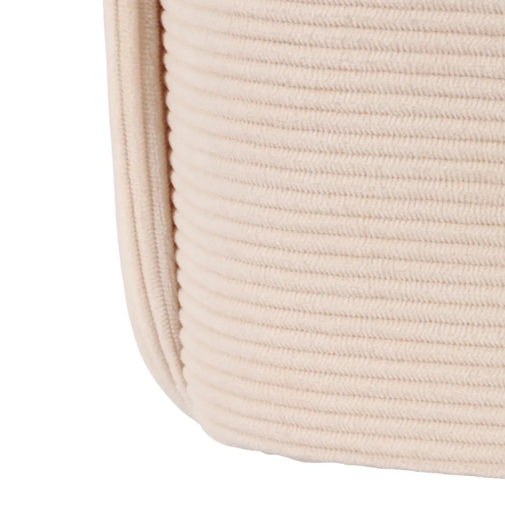 COREYBEACH IVORY OTTOMAN 15 (IN)