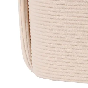 COREYBEACH IVORY OTTOMAN 15 (IN) 7