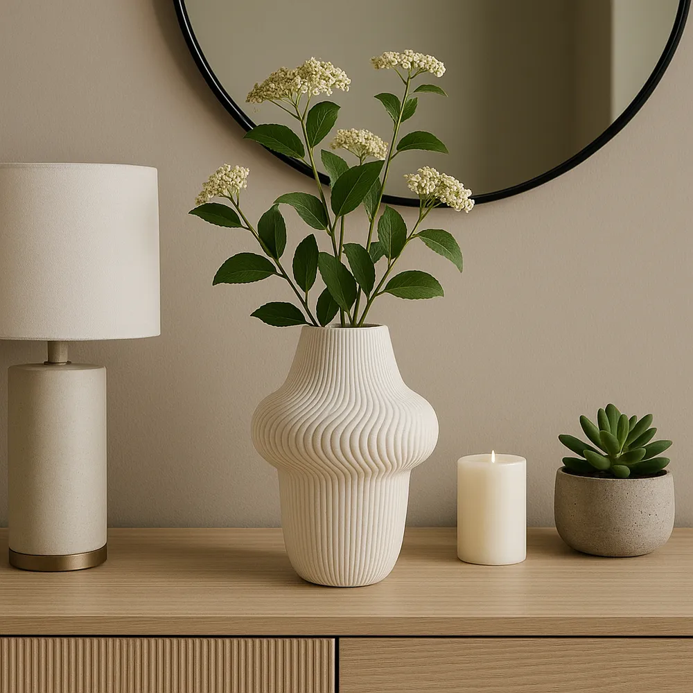 DEANFIELD IVORY VASE 10 (IN)