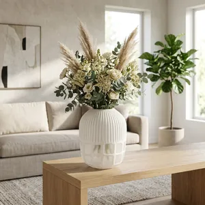 WOODSONWORTH WHITE GLASS VASE 16 (IN) 2