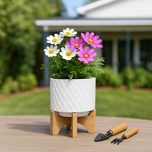 DOYLETON WHITE PLANTER 8 (IN) 2