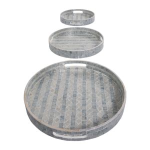 HARLANWORTH SET OF 3 BLUE TRAY 2 (IN) 1