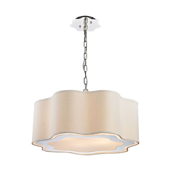 Villoy 24'' Wide 4-Light Chandelier - Polished Nickel